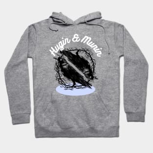 Hugin a munin, Huginn and Muninn Nordic Odin Norse God ravens Hoodie